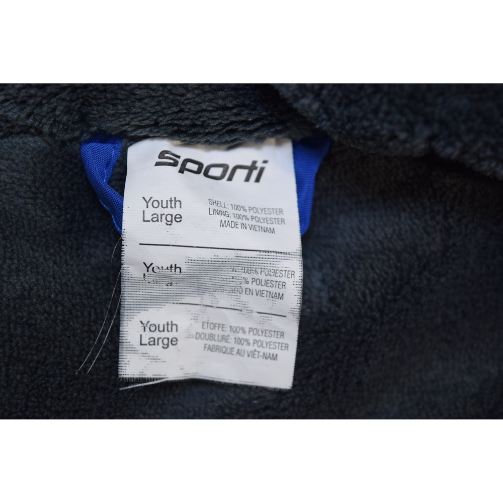Sporti HEAVYWEIGHT Lined Vented Long Swim Parka Jacket BOYS GIRLS L Blue Hooded - Picture 8 of 16